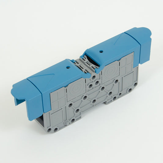 ONKA 70mm2 M8 Screw connector for bus Terminal block for DIN rail with protective cover, blue, 1030048
