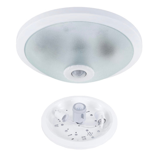 Ceiling light with PIR motion sensor / Lighting fixture with IR sensor (2xe27)