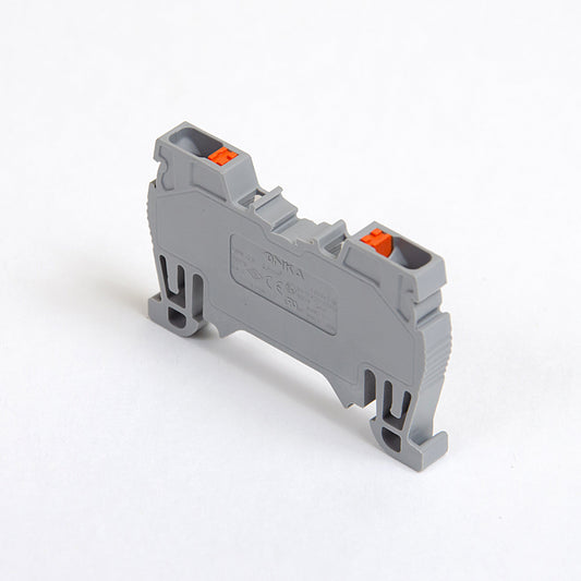 ONKA 2.5 mm2 spring connector for DIN rail, terminal for DIN rail, 2-wire, gray, 1020013