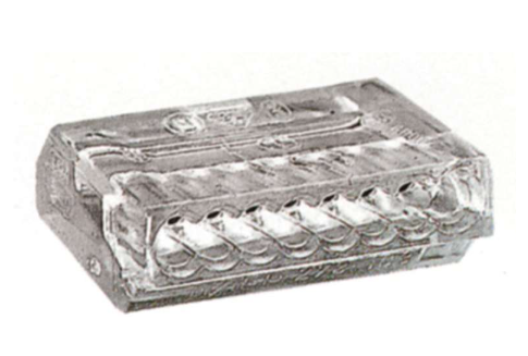 Transparent push-in wire connector 2.5 mm², 8 poles