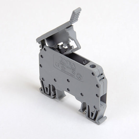 ONKA 6mm2 screw connection terminal block with fuse (fuse not included), gray, 1010241