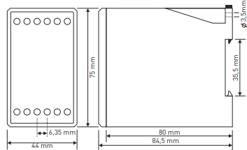 Digital overcurrent relay with 3×3 digital LED display TRM-300