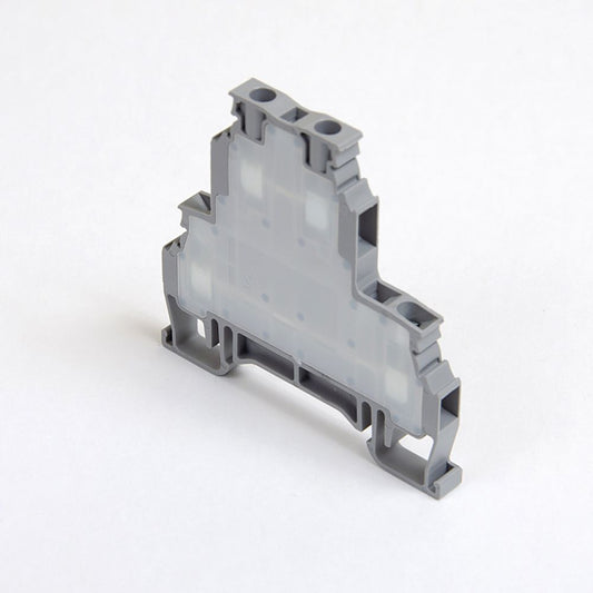 ONKA 2.5mm2, 2 level Terminal box for screw rail Terminal box for DIN rail 4-wire, gray, 1010332