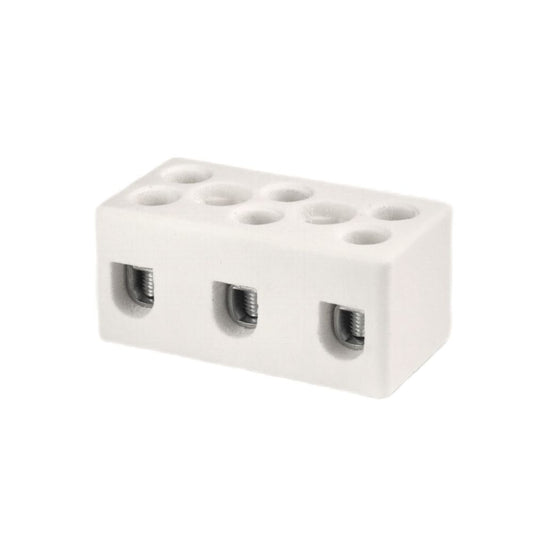 ONKA 4-6mm2 / 3-spiral connector made of steatite / ceramic / porcelain - PORCELAIN TERMINAL BLOCK, 1070005