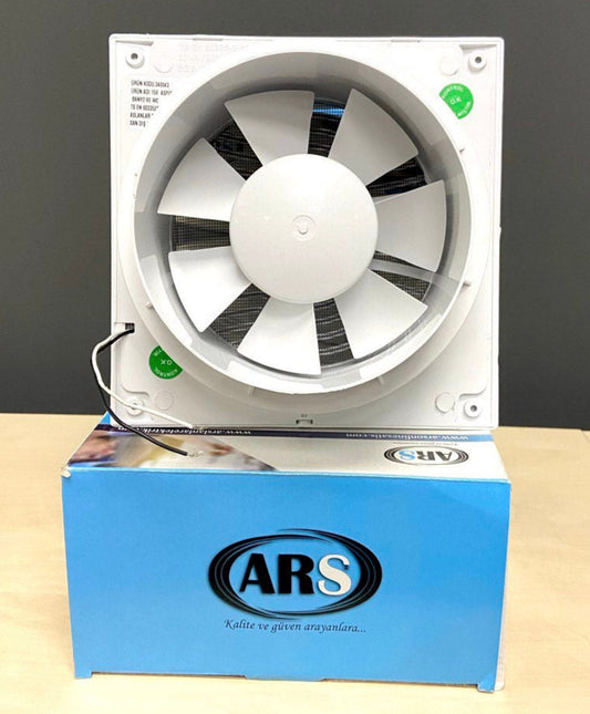 ARS - white wall axial fan for bathroom/toilet, white, with silent grille, 150mm, 280 m3/h, 340043