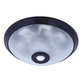 Black ceiling light with PIR motion sensor / Lighting fixture with IR sensor (2xE27)