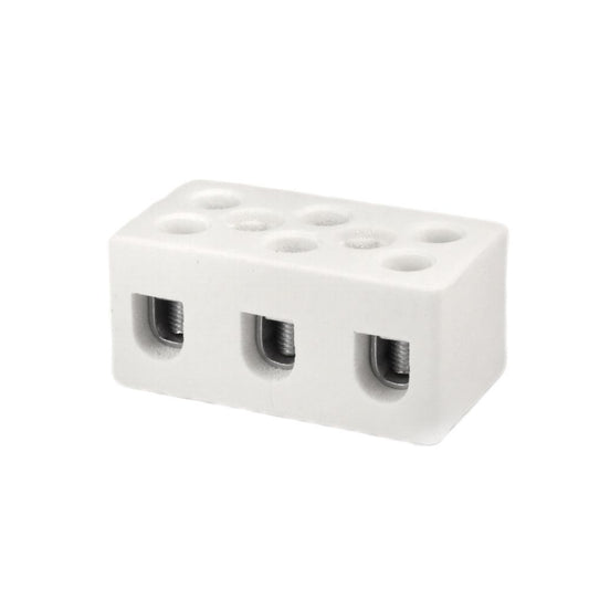 ONKA 6-10mm2 / 3-spiral connector made of steatite / ceramic / porcelain - PORCELAIN TERMINAL BLOCK, 1070007