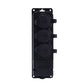 Тройна "гумена" черна розетка с херметичен капак IP44 250V, 16A, SCHUKO 2P+Z, 3KMP-F, Bylion