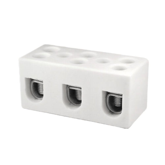 ONKA 25mm2 / 3-spiral connector made of steatite / ceramic / porcelain - PORCELAIN TERMINAL BLOCK, 1070013