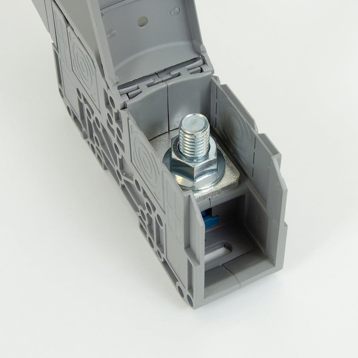 ONKA 150mm2 M12 Terminal box for screw rail Terminal box for DIN rail with protective cover, gray, 1030088