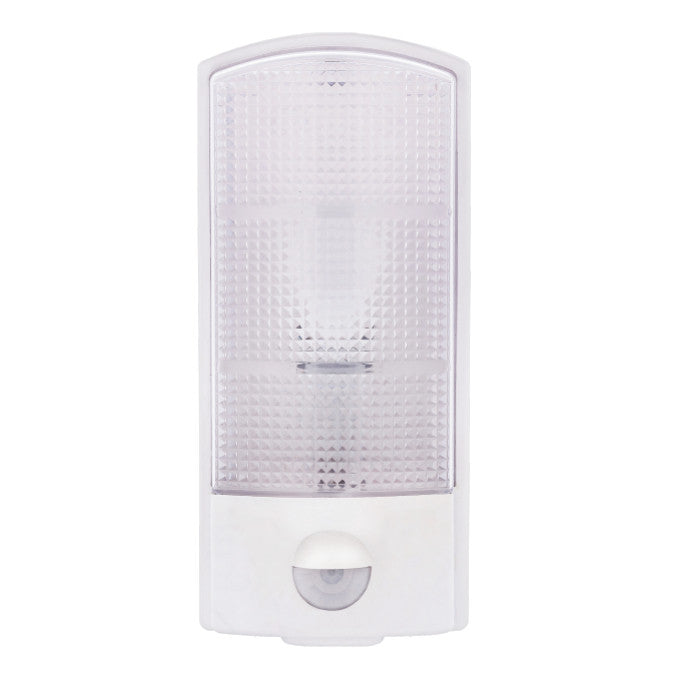 Wall lamp E27 white with PIR motion sensor