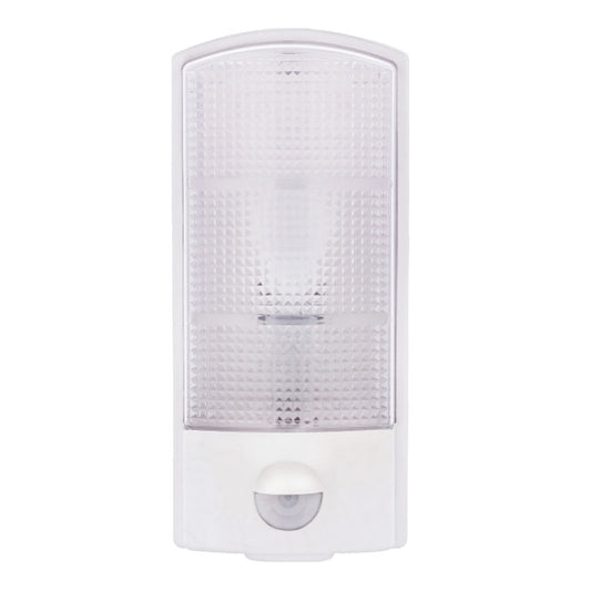 Wall lamp E27 white with PIR motion sensor
