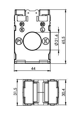 ONKA Токов трансформатор - ТОКОВ ТРАНСФОРМАТОР 100/5A, 44/20 (31), КЛАС 1, 1.5VA (CK201005102 / 80010691)