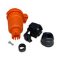 Orange hermetic rubber socket IP54 with cover 2P+Z 16A 250V SCHUKO RDP-O-F Bylion