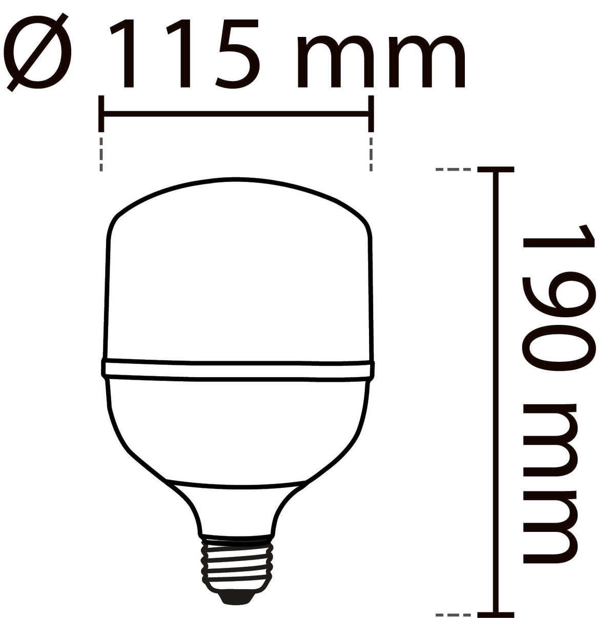 NOAS 40W (300W) LED крушка тип TORCH, студено бяла / 6500K, 3600 Lm, YL95-4001