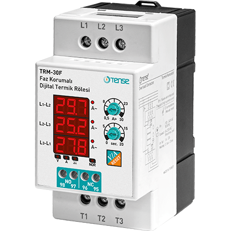 Digital overcurrent relay with voltage protection and 3×3 digital LED display TRM-30F