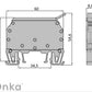 ONKA 6mm2 винтова връзка клемна клема с предпазител (предпазителят не е включен в комплекта), сива, 1010241