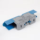 ONKA 120mm2 M10 Terminal box for screw rail Terminal box for DIN rail with protective cover, blue, 1030076