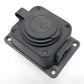 Black "rubber" socket for surface mounting 250V, 16A, IP44, SCHUKO 2P+Z, 1KMP-F, Bylion