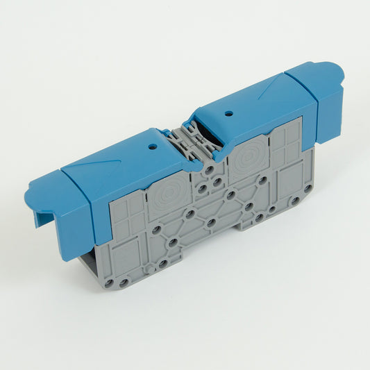ONKA 95mm2 M8 Screw Connector for Bus Terminal Block for DIN Rail with Protective Cover, Blue, 1030062