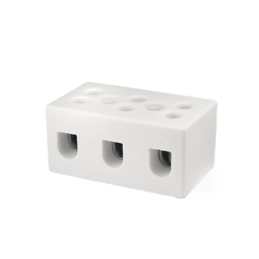 ONKA 2.5-4mm2 / 3-rail Steatit / Ceramic / Porcelain connector - PORCELAIN TERMINAL BLOCK, 1070003