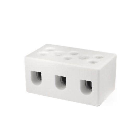 ONKA 2.5-4mm2 / 3-rail Steatit / Ceramic / Porcelain connector - PORCELAIN TERMINAL BLOCK, 1070003