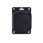Plug socket, French, type E (pin), black, "rubber", for surface 250V, 16A, IP44, 2P+Z, 1KMP-E, Bylion