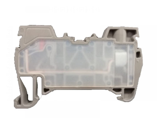 ONKA 2.5 mm2 hybrid screw / spring terminal block for busbar Terminal block for DIN rail 2-wire gray, 1040002