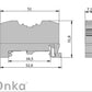 ONKA 4mm2 PE spring connector for rail Terminal block for DIN rail, 2-wire, gray, 1020299