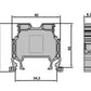 ONKA 6mm2 Terminal box for screw rails Terminal box for DIN rails 2-wire gray, 1010032