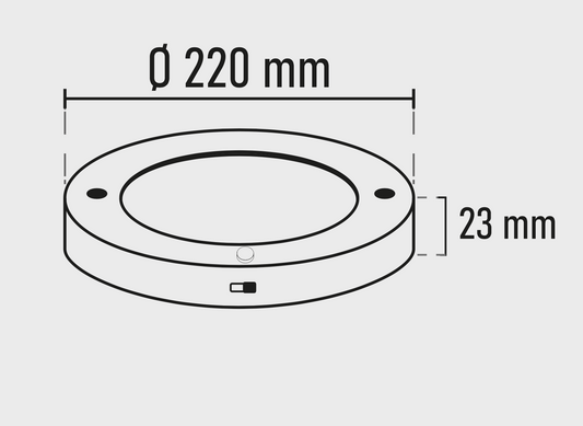 Slim LED 20W Slim ceiling lamp with PIR motion sensor, round, cool white / 6500K YL14-1810