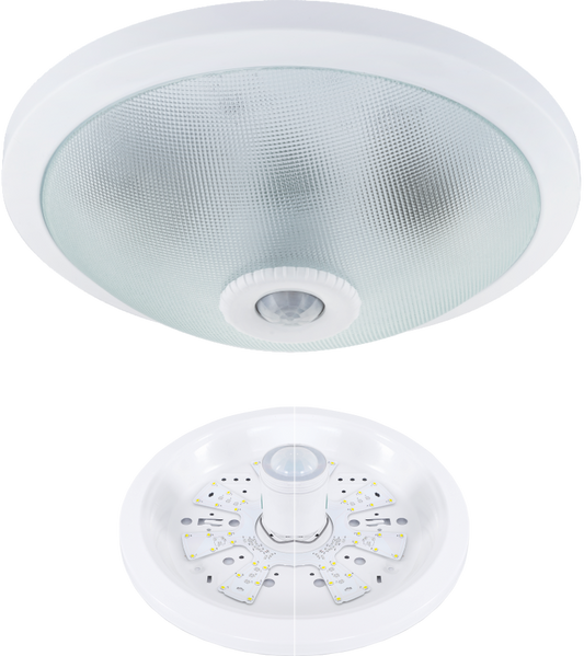 LED Ceiling Light 18W with PIR Motion Sensor Round Lighting Fixture with IR Sensor