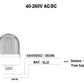 Flashing ø70 NUT.CONN.SIGNAL BEACON WITH BUZZ., 40-250V AC/DC., BLUE WITH 20CM EXT.TUBE