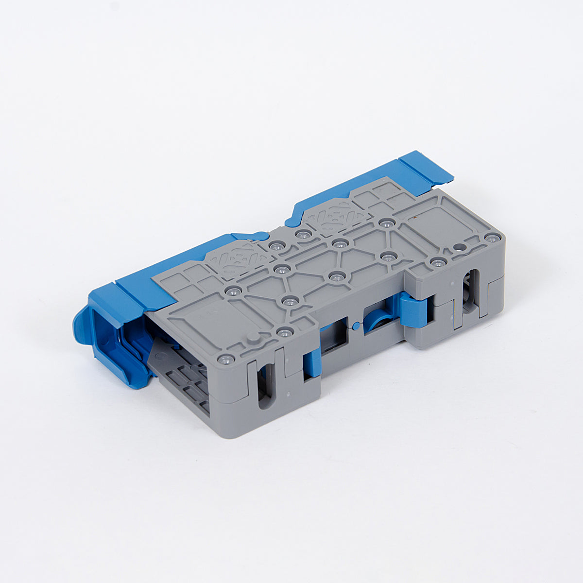 ONKA 50mm2 M8 Screw Connector for Bus Terminal Box for DIN Rail with Protective Cover, Blue, 1030034