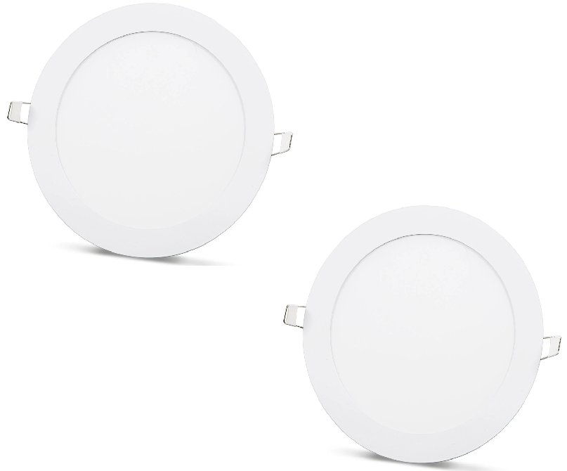 2 pieces SLIM LED panel cool white / 6500K 15W / 1350Lm round for recessed installation (included power supply) 6500K YL10-1500
