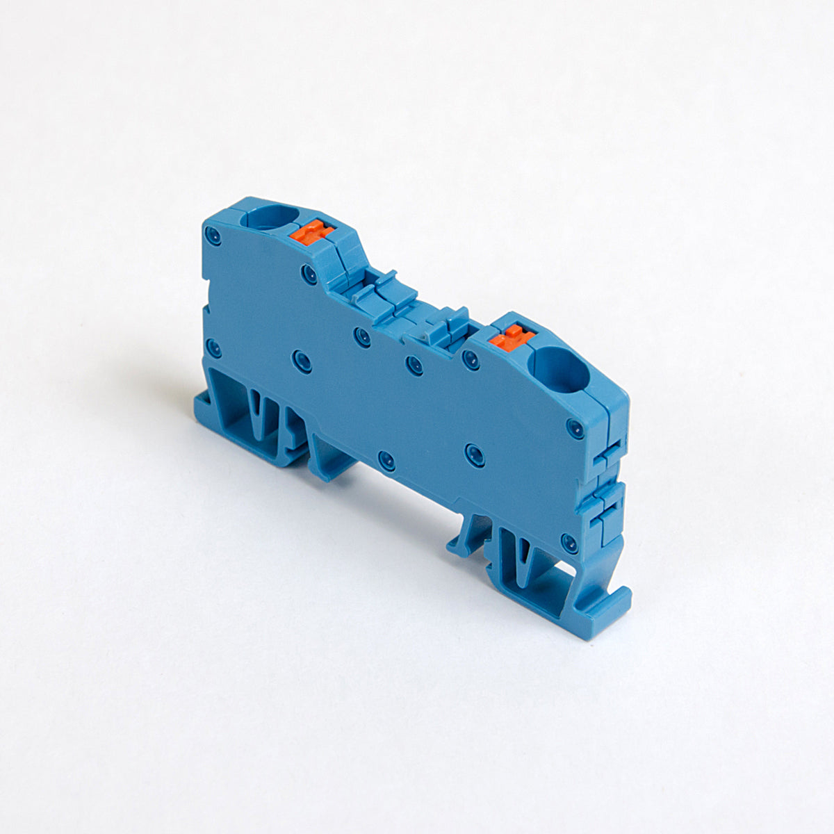 ONKA 6mm2 spring connector for DIN rail, 2-wire, blue, 1020037