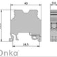 ONKA 10mm2 PE Винтов конектор за шина Клемна кутия за DIN шина 2-проводна клема, сива, 1010221