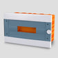 ARS Modular Distribution Board 16 MOD (16 fuses), plastic distribution cabinet for concealed installation, transparent door IP40, 346125