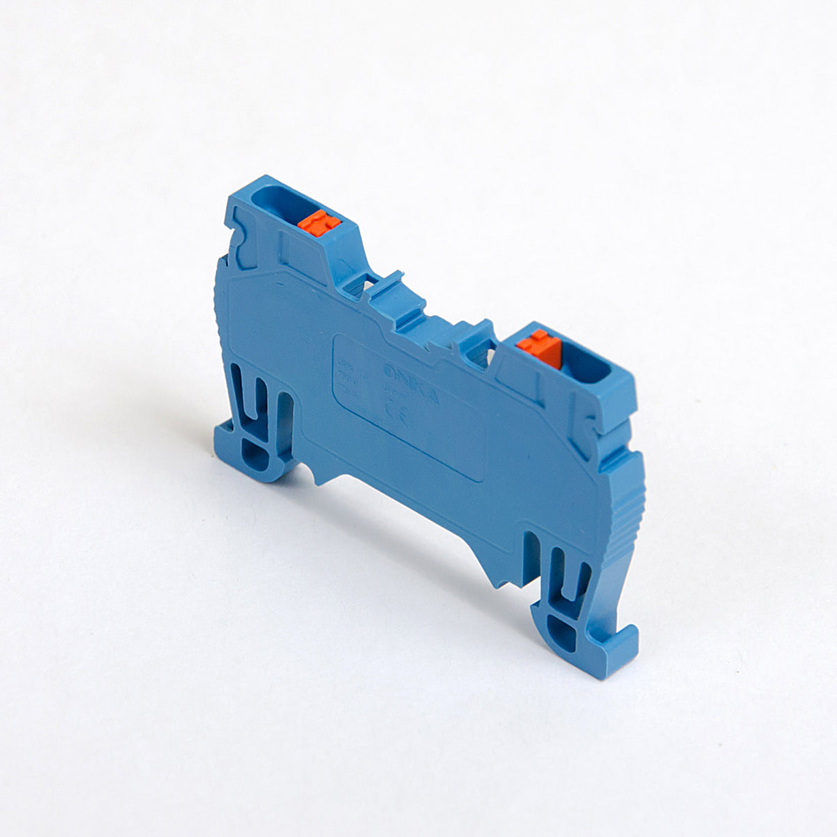 ONKA 1.5 mm2 spring connector for rail, DIN rail terminal, 2-wire, blue, 1020005