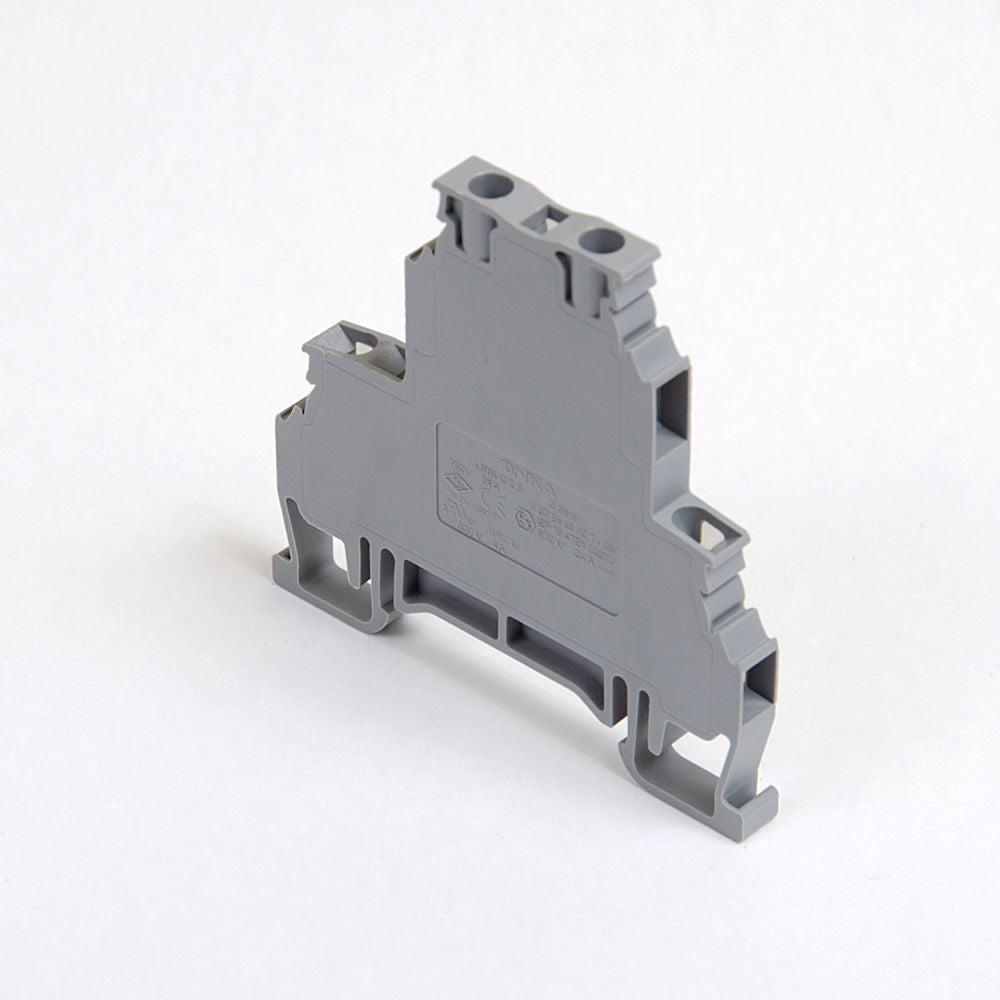 ONKA 2.5mm2, 2 level Terminal box for screw rail Terminal box for DIN rail 4-wire, gray, 1010332