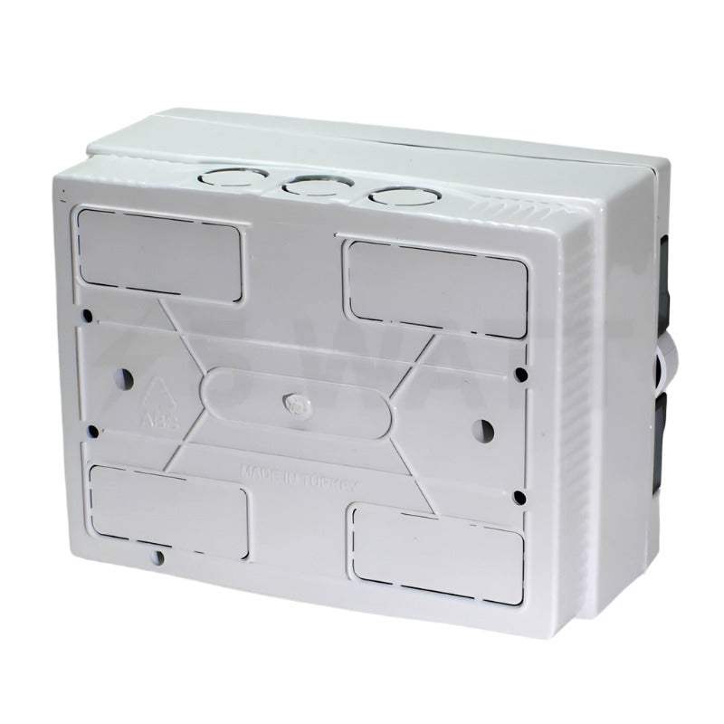 ARS Modular Distribution Board 9 MOD (9 fuses), surface-mounted distribution cabinet, plastic, transparent door IP40, 341214