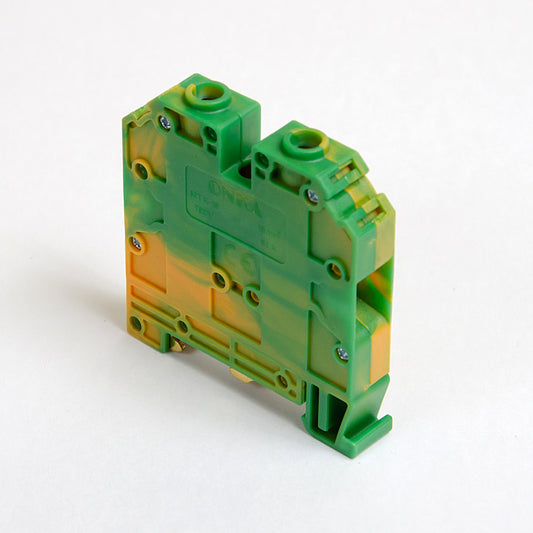 ONKA 35mm2 PE Connecting block for screw rail Terminal for DIN rail 2-wire gray, 1010225
