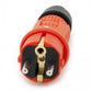 Orange rubber plug IP54, for cable, double grounding, 2P+Z, REF-O, 16 amperes 250 volts, manufacturer Bylion
