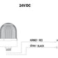 Flashing ø70 NUT.CONN.SIGNAL BEACON WITH BUZZ., 40-250V AC/DC., BLUE WITH 20CM EXT.TUBE