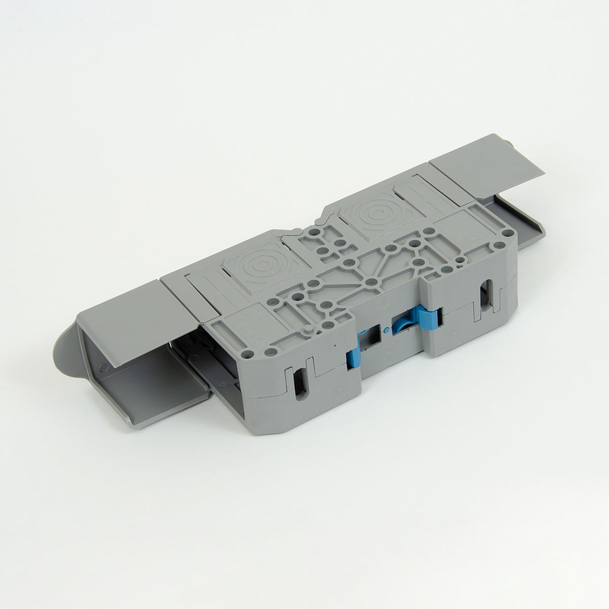 ONKA 120mm2 M10 Terminal box for screw rails Terminal box for DIN rails with protective cover, gray, 1030073