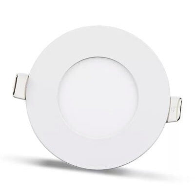 2 pcs - round LED panel 3W / 270Lm white round for recessed installation (with included power supply) 4000K YL10-0307