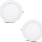 2 pcs - SLIM LED panel cool white / 6500K 18W / 1620Lm round for recessed installation (included power supply) 6500K YL10-1800