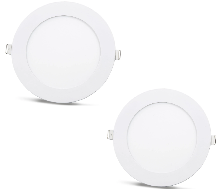 2 pcs - SLIM LED panel cool white / 6500K 18W / 1620Lm round for recessed installation (included power supply) 6500K YL10-1800