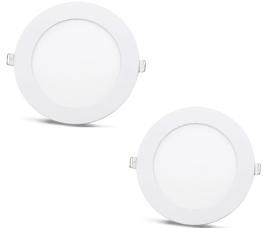 2 pcs - SLIM LED panel cool white / 6500K 18W / 1620Lm round for recessed installation (included power supply) 6500K YL10-1800