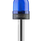 Flashing ø70 NUT.CONN.SIGNAL BEACON WITH BUZZ., 40-250V AC/DC., BLUE WITH 10CM EXT.TUBE